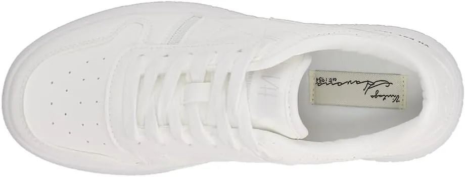 Vintage Havana Womens Fresh Metallic Lace Up Sneakers Shoes Casual - White
