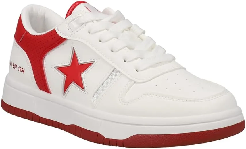 Vintage Havana Womens Fresh Metallic Lace Up Sneakers Shoes Casual - White
