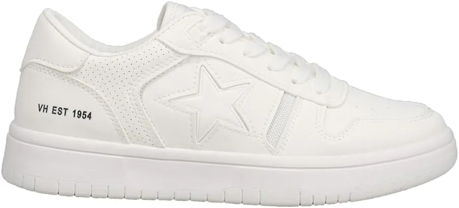 Vintage Havana Womens Fresh Metallic Lace Up Sneakers Shoes Casual - White