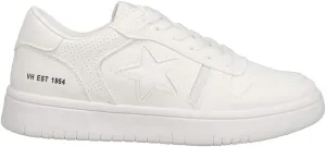 Vintage Havana Womens Fresh Metallic Lace Up Sneakers Shoes Casual - White