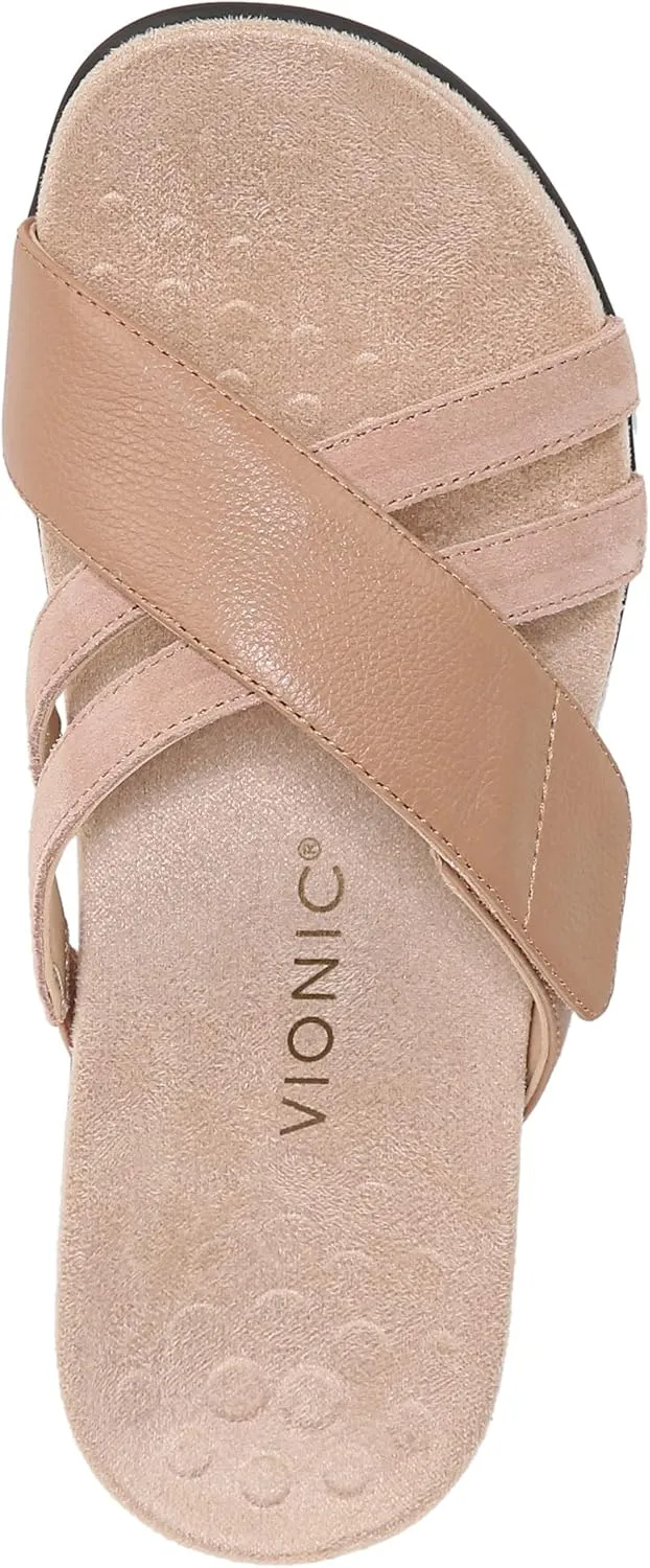 Vionic Women's Rest Zarie Slide Sandals- Supportive Sandals and Indoor/Outdoor Slip Ons That Includes an Orthotic Insole and Cushioned Outsole for Arch Support, Sizes 5-12