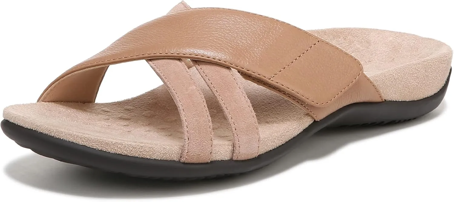 Vionic Women's Rest Zarie Slide Sandals- Supportive Sandals and Indoor/Outdoor Slip Ons That Includes an Orthotic Insole and Cushioned Outsole for Arch Support, Sizes 5-12