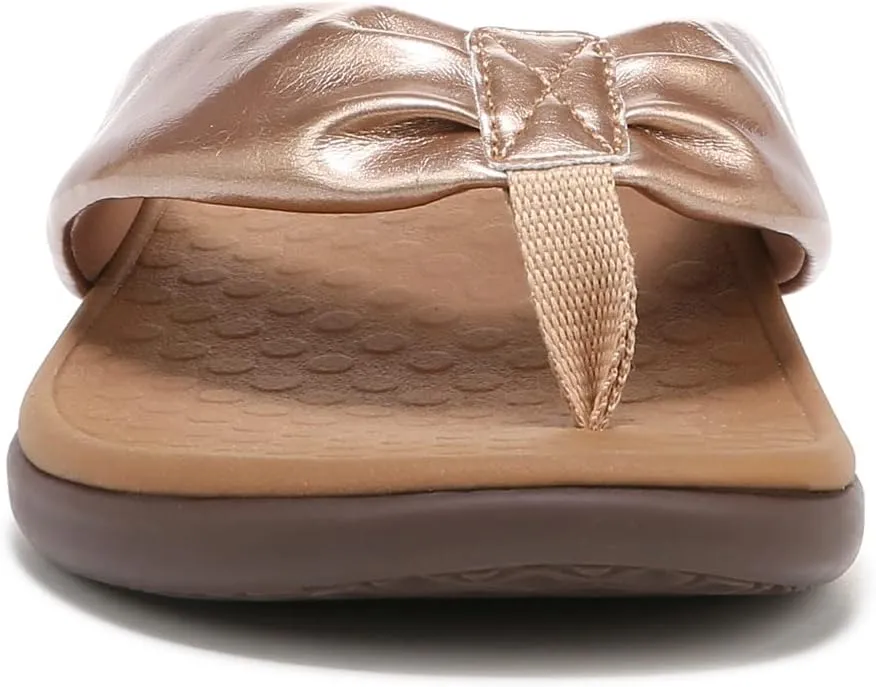 Vionic Women's Tide Melo Toe-Post Sandal- Supportive Flip Flop Slides That Includes an Orthotic Insole and Cushioned Outsole for Arch Support, Medium Width, Sizes 5-12
