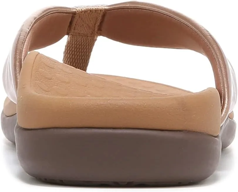 Vionic Women's Tide Melo Toe-Post Sandal- Supportive Flip Flop Slides That Includes an Orthotic Insole and Cushioned Outsole for Arch Support, Medium Width, Sizes 5-12