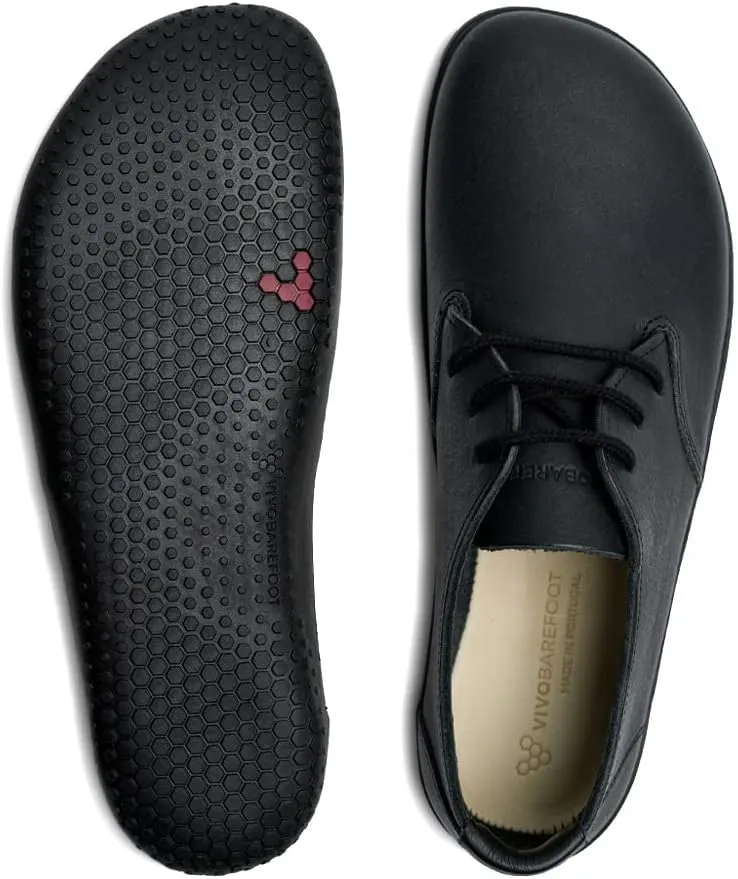 Vivobarefoot Ra III, Mens Leather Barefoot Oxford Lace Up Shoe