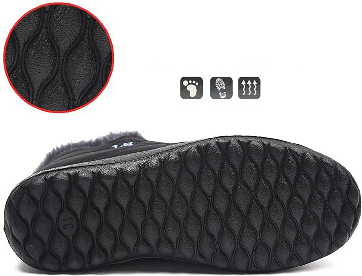 Waterproof Boots for Women Anti-Slip Mid-Calf Snow Boots Warm Outdoor Comfortable Hiking Booties