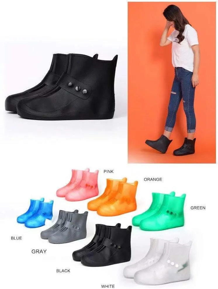 Waterproof Rain Shoe Covers for Men Women Overshoes Rain Boots Reusable Galoshes Snow Durable Stretchable Kids Shoe Protectors