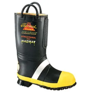 Weinbrenner Thorogood 807-6001 Light Insulated Rubber Structural Bunker Boot with Calendered Sole, Black, 1 Pair