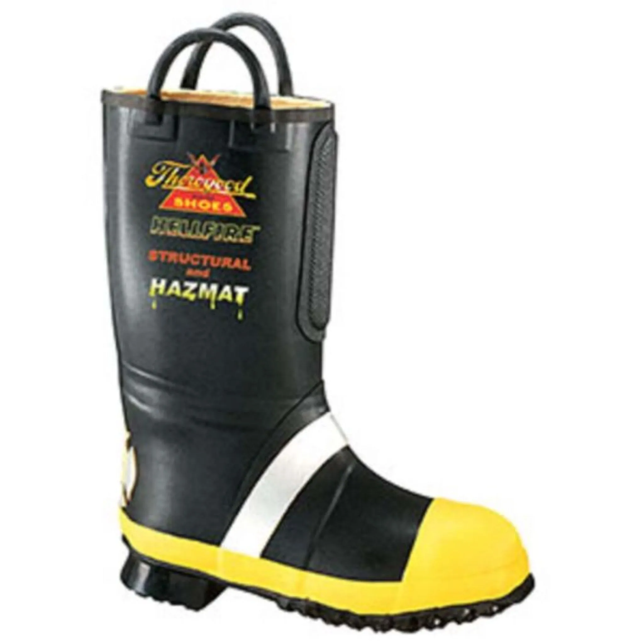 Weinbrenner Thorogood 807-6001 Light Insulated Rubber Structural Bunker Boot with Calendered Sole, Black, 1 Pair
