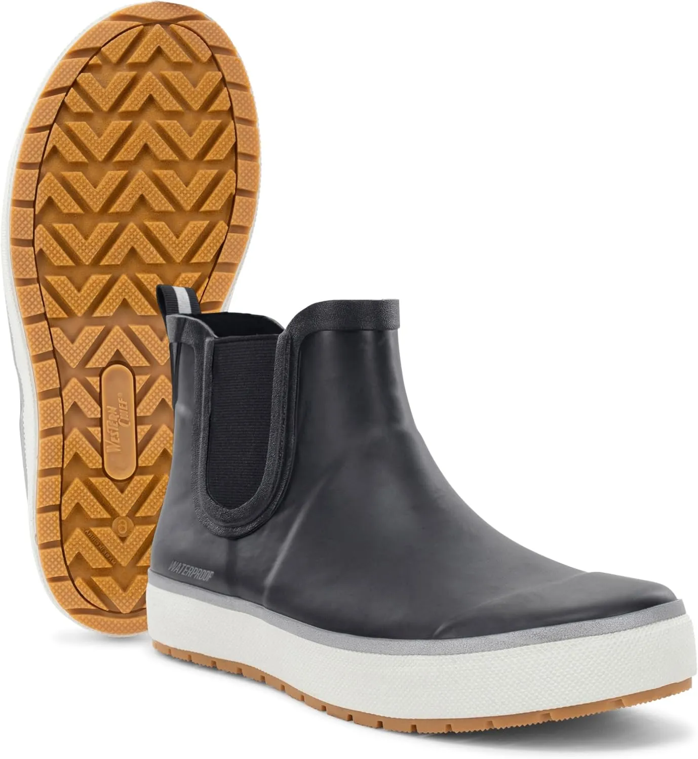 Western Chief Women's Waterproof Element Chelsea Rain Boot with Memory Foam Insole and Slip-Resistant Outsole – Durable and Comfortable for Rainy Days