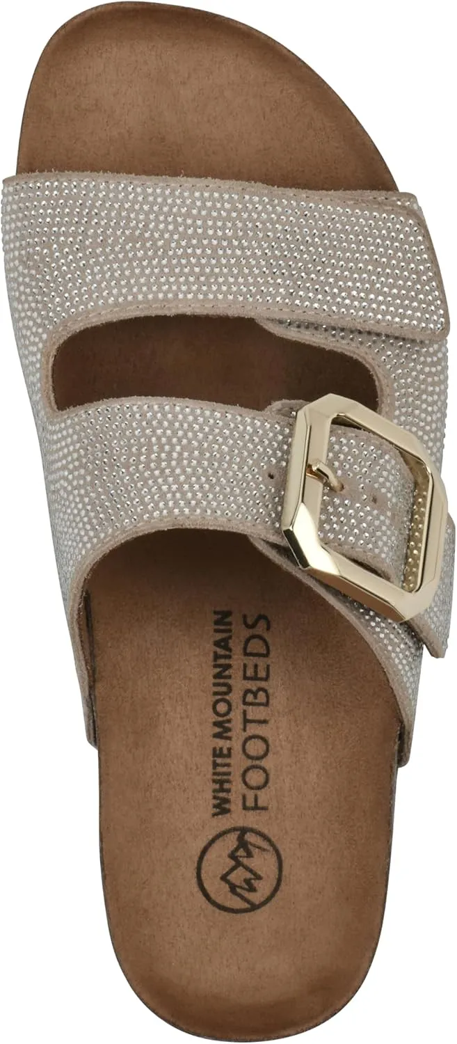 WHITE MOUNTAIN Women's Granitas Double-Strap Signature Comfort-Molded Footbed Sandal