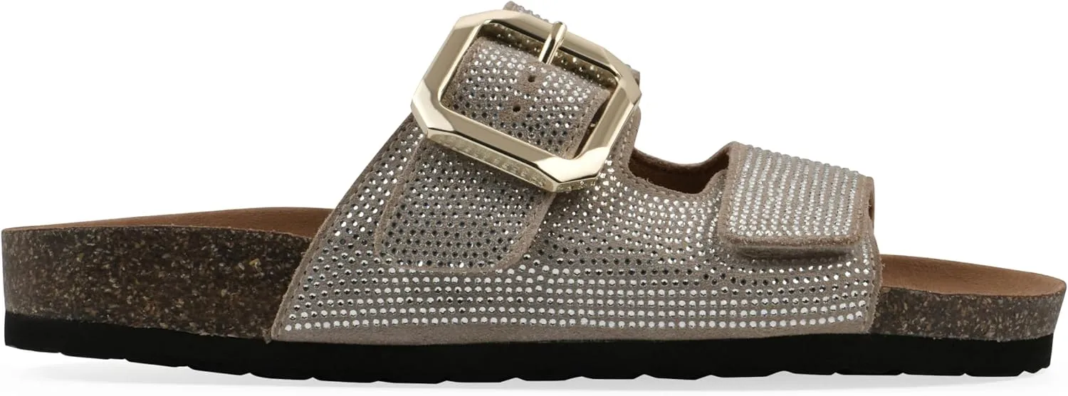 WHITE MOUNTAIN Women's Granitas Double-Strap Signature Comfort-Molded Footbed Sandal