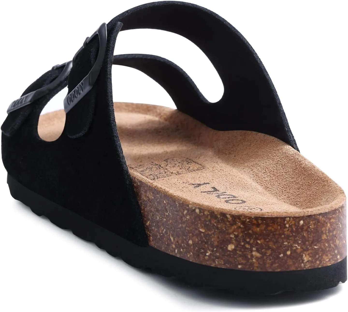 Women's Cork Footbed Slide Sandal, Arch Support Summer Outdoor Sandals with Adjustable Buckle