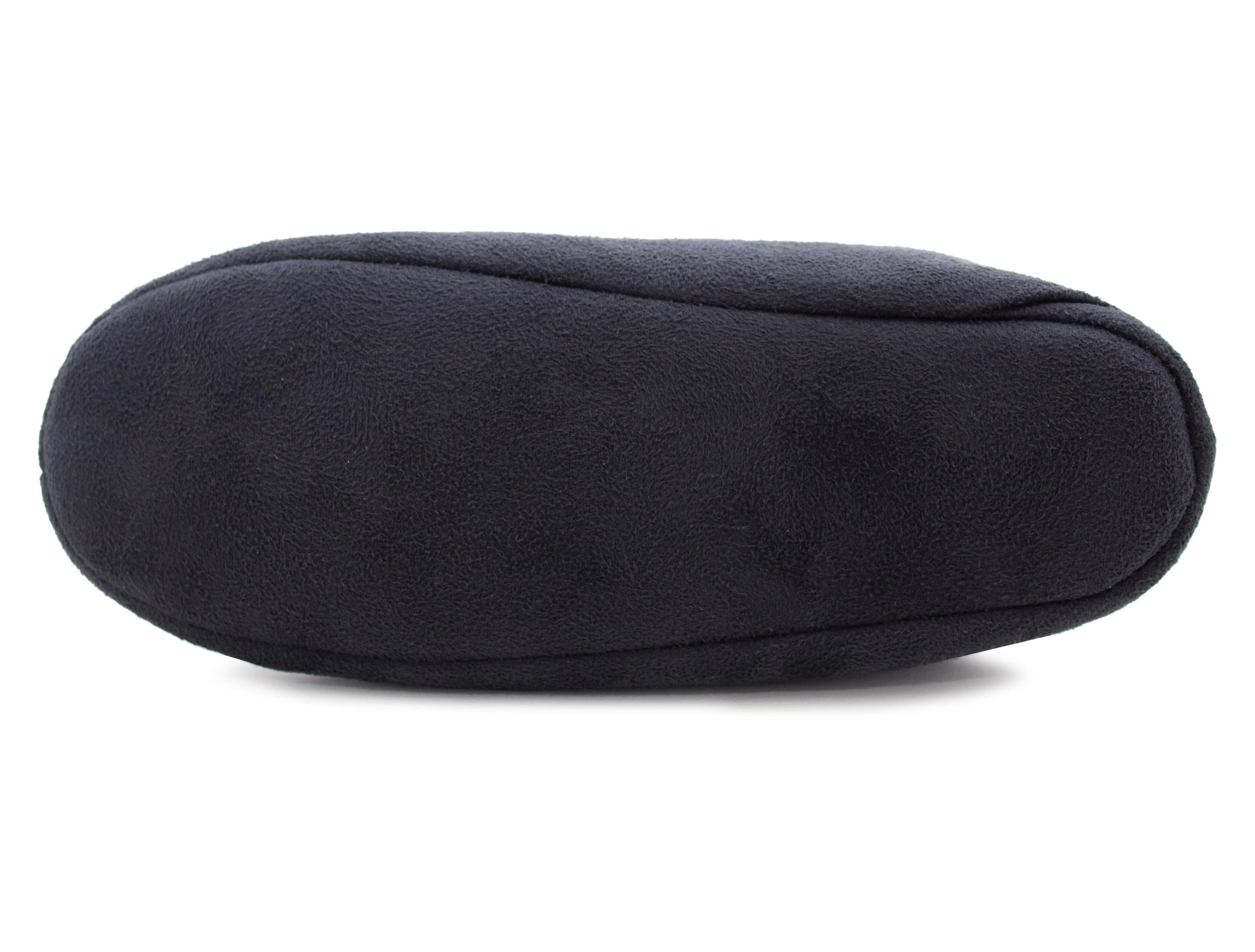 Womens Navy Faux Fur Lined Moccasin Slippers Lightweight Warm Cosy Slip On Faux Suede Loafer Soft Sole Indoor House Shoes