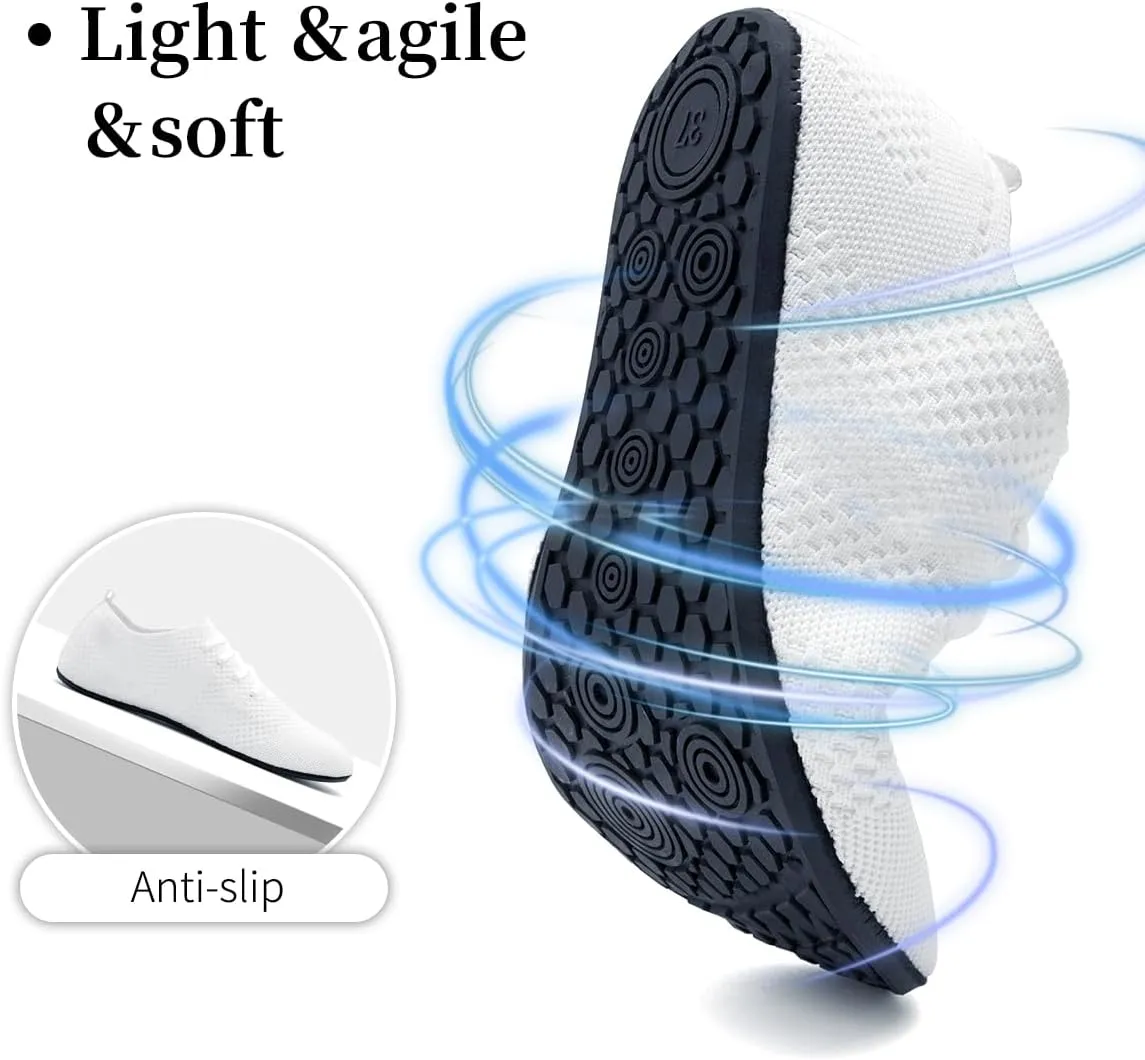Women's Sneakers Walking Running Shoes Training Sport Gym Fitness Tennis Shoes Non Slip Barefoot Yoga Shoe Comfortable Lightweight Mesh Breathable Fashion Sneaker