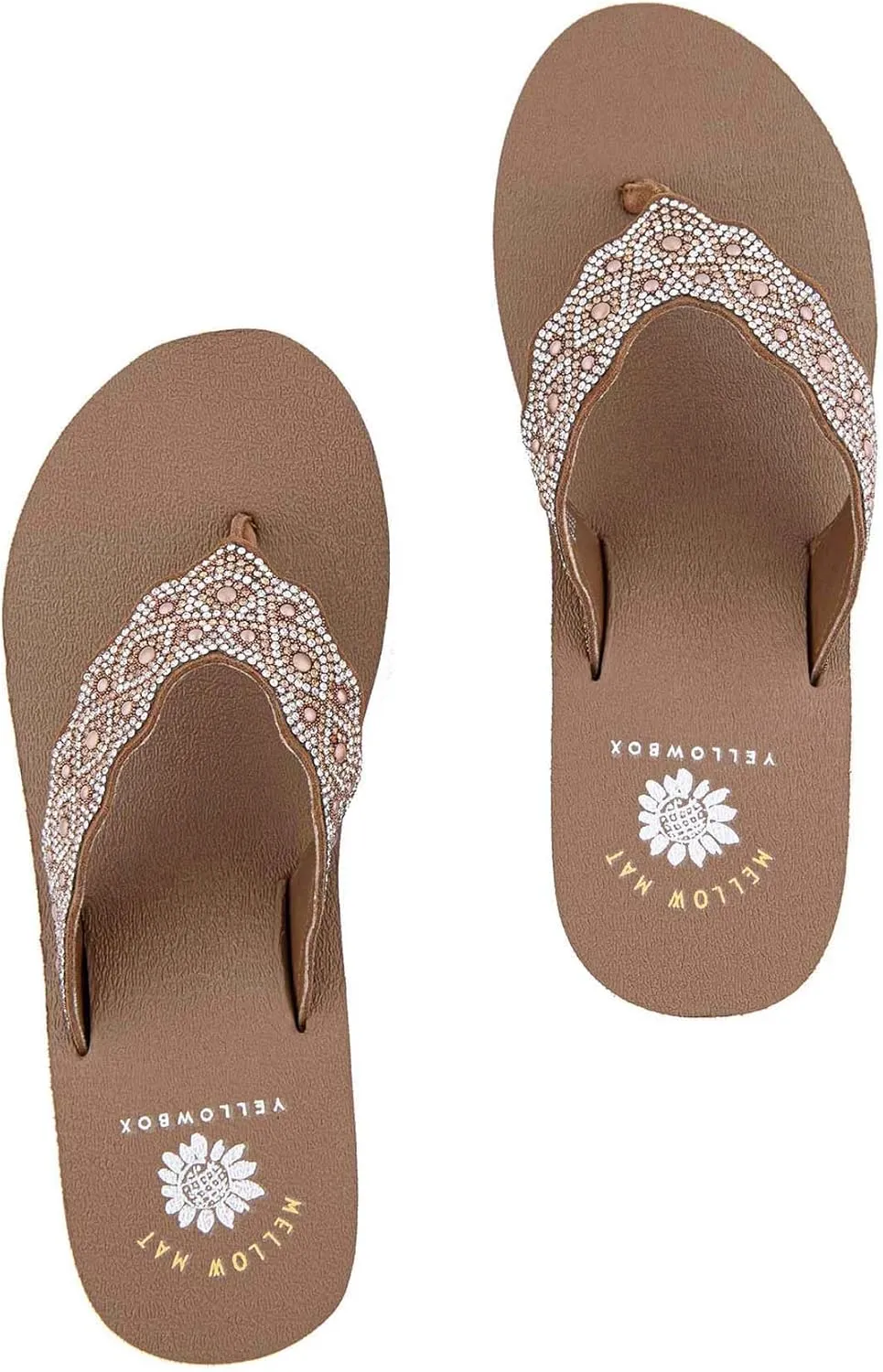 Yellow Box Women's Winny Wedge Sandal, Round Toe, Medium-High 2.75 Inch Heel, 1 Inch Platform Comfortable Flip-Flop